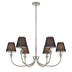 Golden Lighting Cambria Yep By Golden Lighting Cambira 6-light Chandelier In Brushed Champagne Brass With Empire Hardback  Shade
