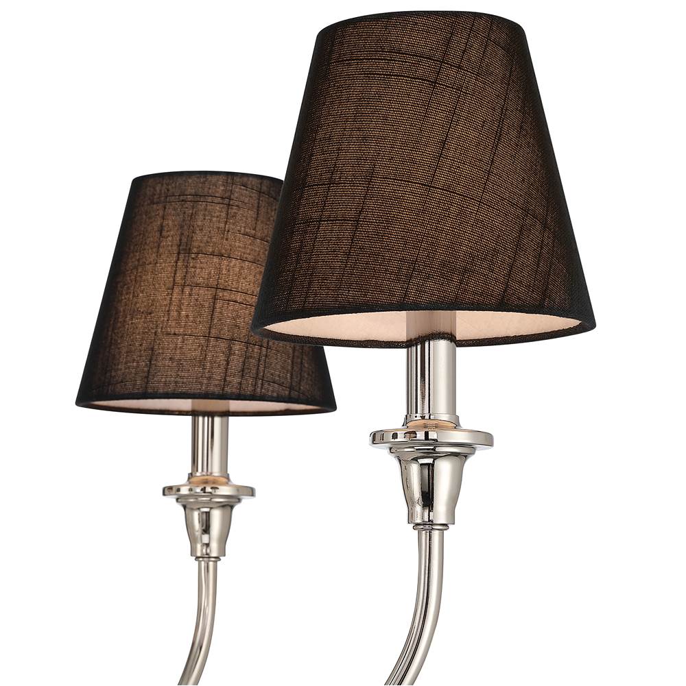 Golden Lighting 1622-6 PN-EHB Polished Nickel Yep By Golden Lighting Cambira 6-light Chandelier In Polished Nickel With Empire Hardback  Shade Image 3