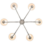 Golden Lighting 1622-6 PN-EPW Polished Nickel Yep By Golden Lighting Cambira 6-light Chandelier In Polished Nickel With Empire Pleated White Shade Image 5