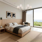 Golden Lighting 1622-6 PN-EPW Polished Nickel Yep By Golden Lighting Cambira 6-light Chandelier In Polished Nickel With Empire Pleated White Shade Image 2