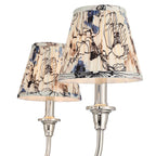 Golden Lighting 1622-6 PN-HGB Polished Nickel Yep By Golden Lighting Cambira 6-light Chandelier In Polished Nickel With Hand Gathered Blue Poppy Shade Image 3