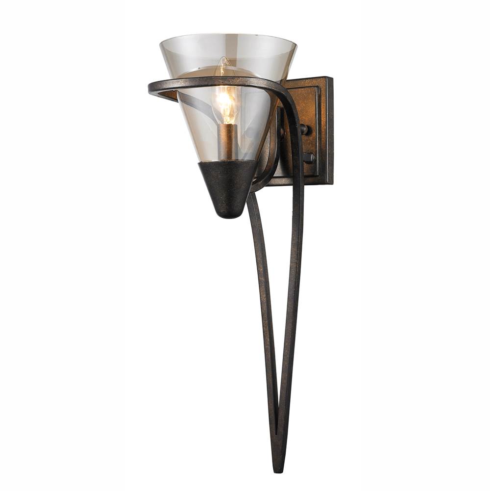 Golden Lighting 1648-1W BUS Burnt Sienna Wry Lighting Olympia 1-light Wall Sconce In Burnt Sienna Image 1