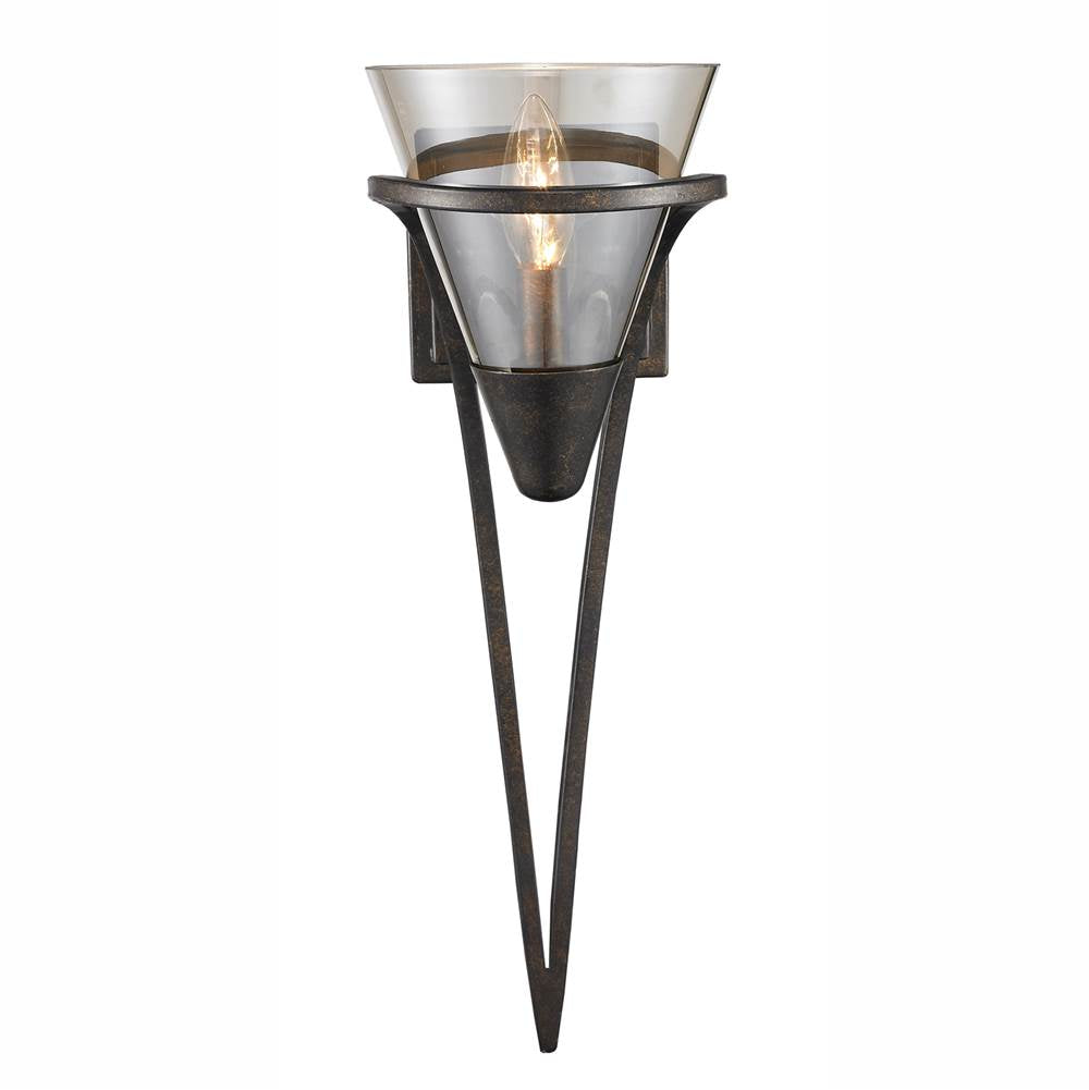 Golden Lighting 1648-1W BUS Burnt Sienna Wry Lighting Olympia 1-light Wall Sconce In Burnt Sienna Image 4