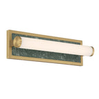 Golden Lighting 1672-BA18 BCB-PRG Brushed Champagne Brass Yep By Golden Lighting Stratum Integrated Led 18in Vanity In Brushed Champagne Brass With Persian Green Marble Image 1
