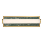 Golden Lighting Stratum Yep By Golden Lighting Stratum Integrated Led 18in Vanity In Brushed Champagne Brass With Persian Green Marble
