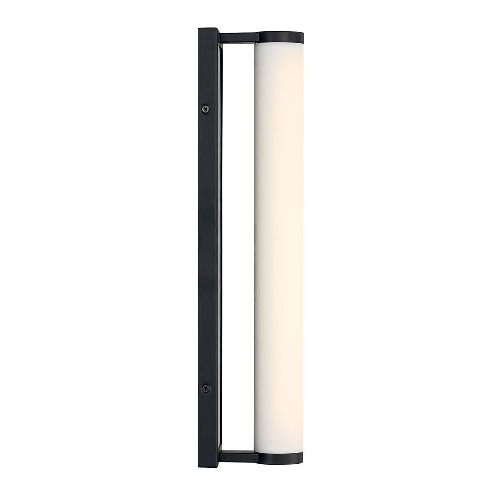Golden Lighting 1672-BA18 BLK-PRG Matte Black Yep By Golden Lighting Stratum Integrated Led 18in Vanity In Matte Black With Persian Green Marble Image 6
