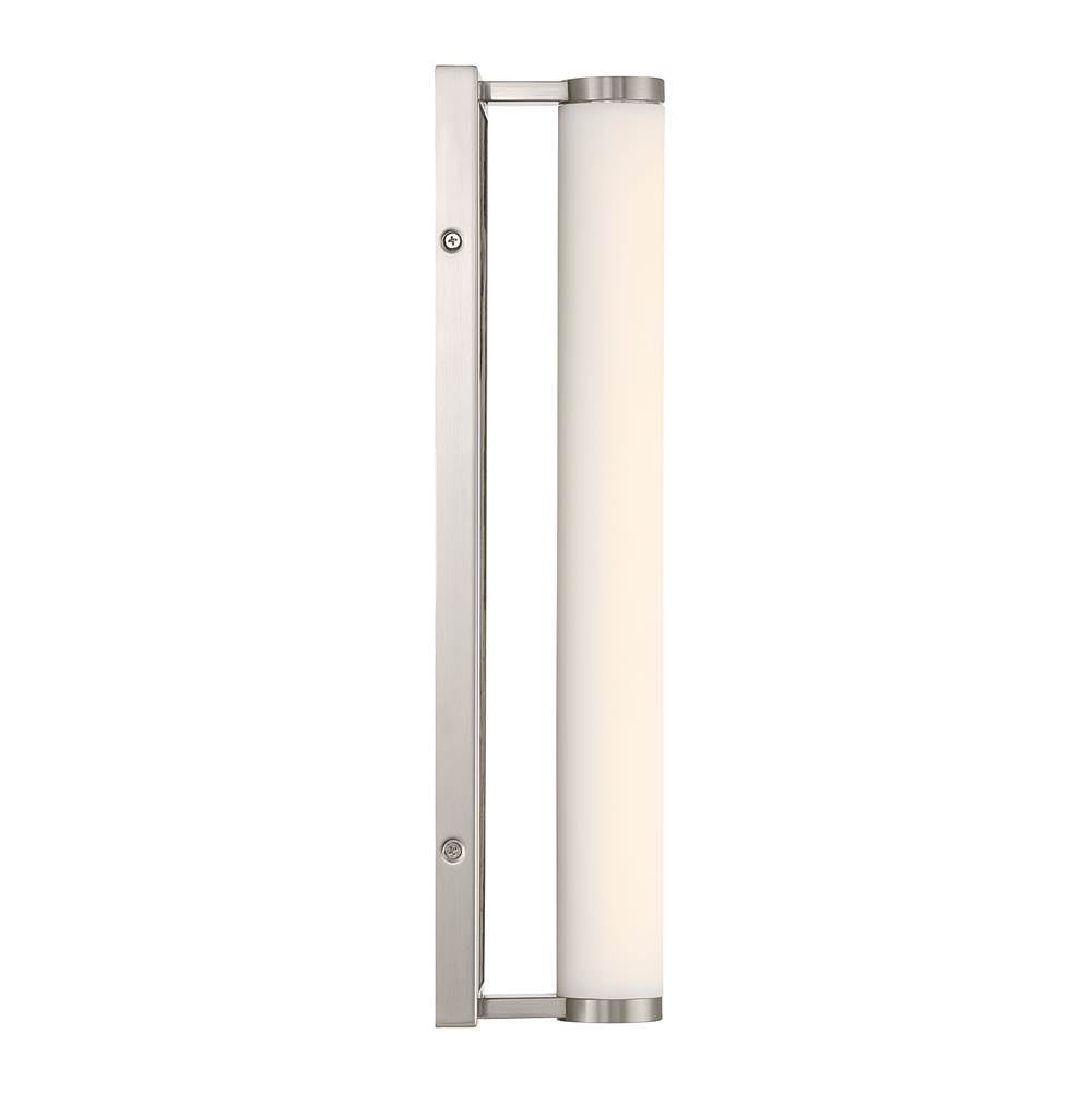 Golden Lighting 1672-BA24 BN-MR Brushed Nickel Yep By Golden Lighting Stratum Integrated Led 24in Vanity In Brushed Nickel With Moon Rock Slate Image 6