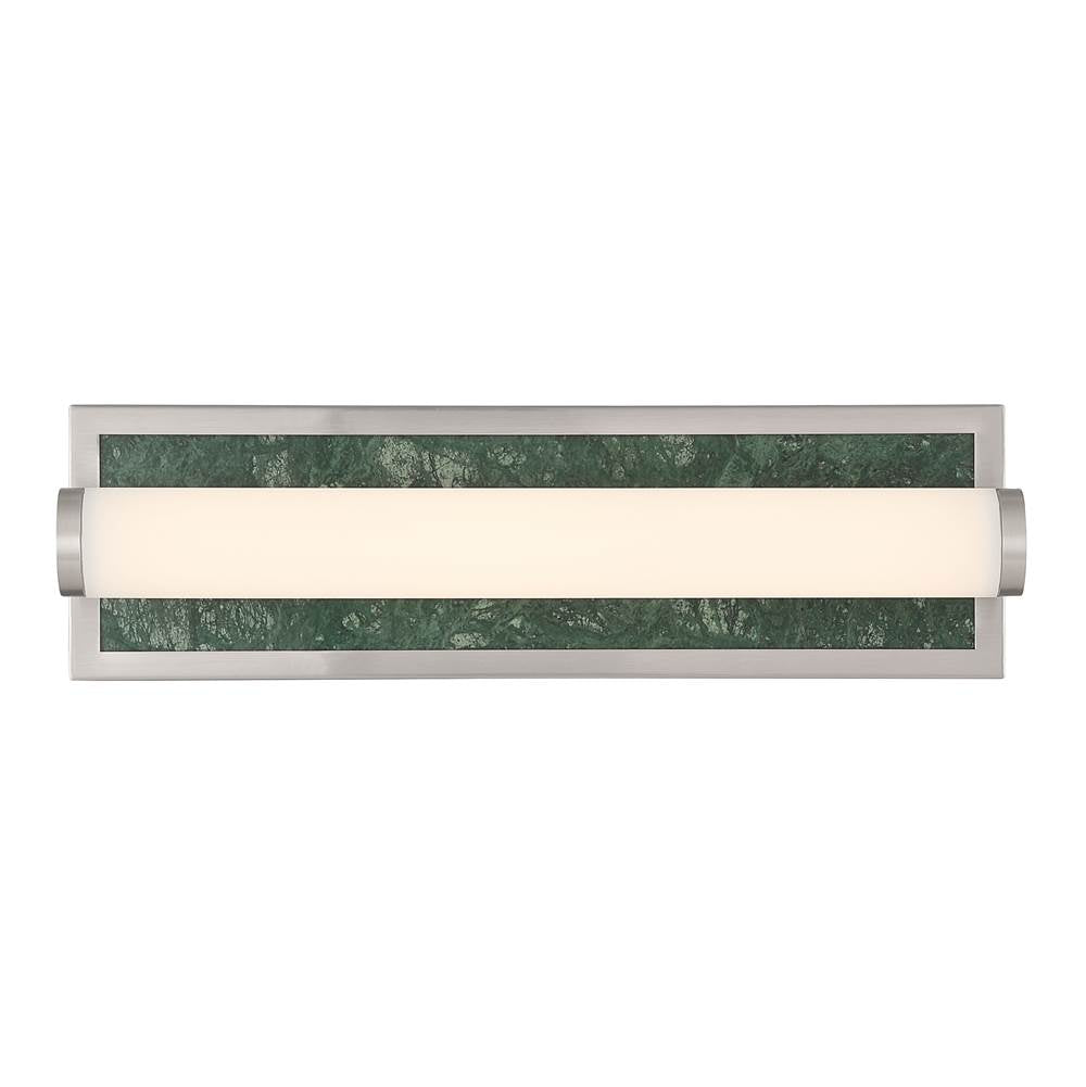 Golden Lighting Stratum Yep By Golden Lighting Stratum Integrated Led 18in Vanity In Brushed Champagne Brass With Persian Green Marble