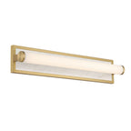 Golden Lighting 1672-BA24 BCB-JW Brushed Champagne Brass Yep By Golden Lighting Stratum Integrated Led 24in Vanity In Brushed Champagne Brass With Jazz White Marble Image 1