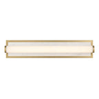 Golden Lighting Stratum Yep By Golden Lighting Stratum Integrated Led 24in Vanity In Brushed Champagne Brass With Jazz White Marble