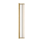 Golden Lighting 1672-BA24 BCB-MR Brushed Champagne Brass Yep By Golden Lighting Stratum Integrated Led 24in Vanity In Brushed Champagne Brass With Moon Rock Slate Image 6
