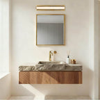 Golden Lighting 1672-BA24 BCB-MR Brushed Champagne Brass Yep By Golden Lighting Stratum Integrated Led 24in Vanity In Brushed Champagne Brass With Moon Rock Slate Image 3