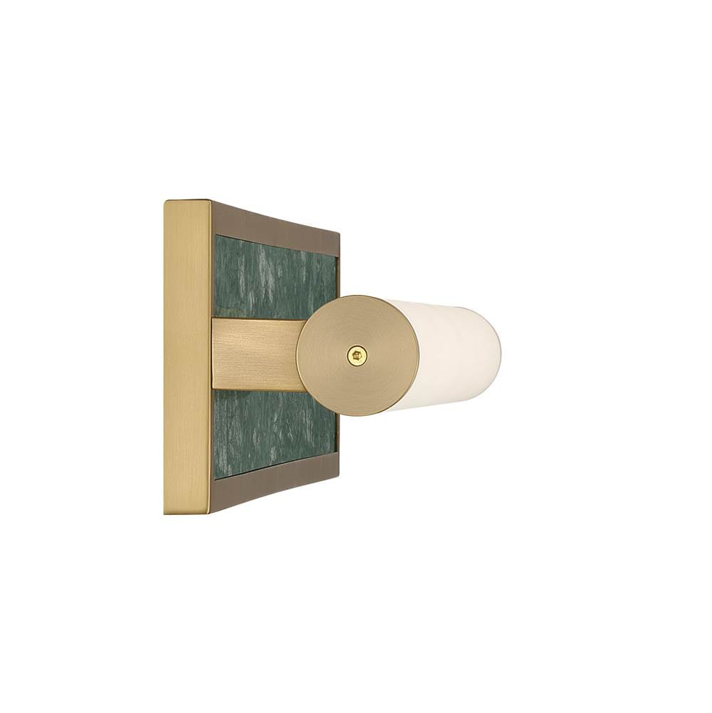 Golden Lighting 1672-BA24 BCB-PRG Brushed Champagne Brass Yep By Golden Lighting Stratum Integrated Led 24in Vanity In Brushed Champagne Brass With Persian Green Marble Image 5