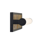 Golden Lighting 1672-BA24 BLK-MR Matte Black Yep By Golden Lighting Stratum Integrated Led 24in Vanity In Matte Black With Moon Rock Slate Image 5
