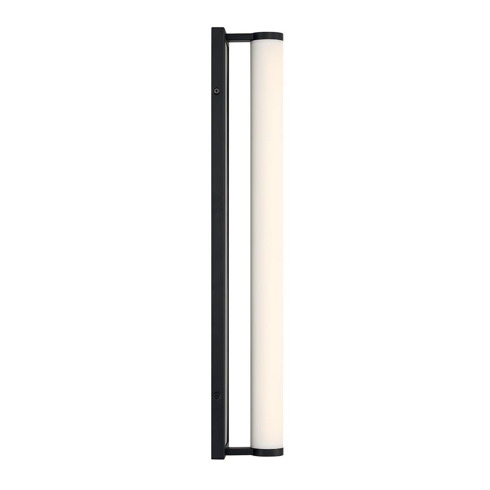 Golden Lighting 1672-BA24 BLK-PRG Matte Black Yep By Golden Lighting Stratum Integrated Led 24in Vanity In Matte Black With Persian Green Marble Image 6