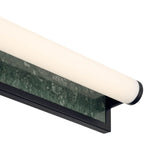 Golden Lighting 1672-BA24 BLK-PRG Matte Black Yep By Golden Lighting Stratum Integrated Led 24in Vanity In Matte Black With Persian Green Marble Image 4