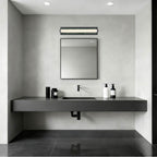 Golden Lighting 1672-BA24 BLK-PRG Matte Black Yep By Golden Lighting Stratum Integrated Led 24in Vanity In Matte Black With Persian Green Marble Image 3