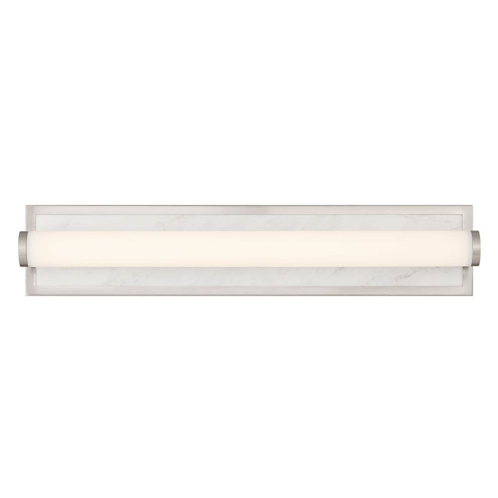 Golden Lighting Stratum Yep By Golden Lighting Stratum Integrated Led 24in Vanity In Brushed Champagne Brass With Jazz White Marble