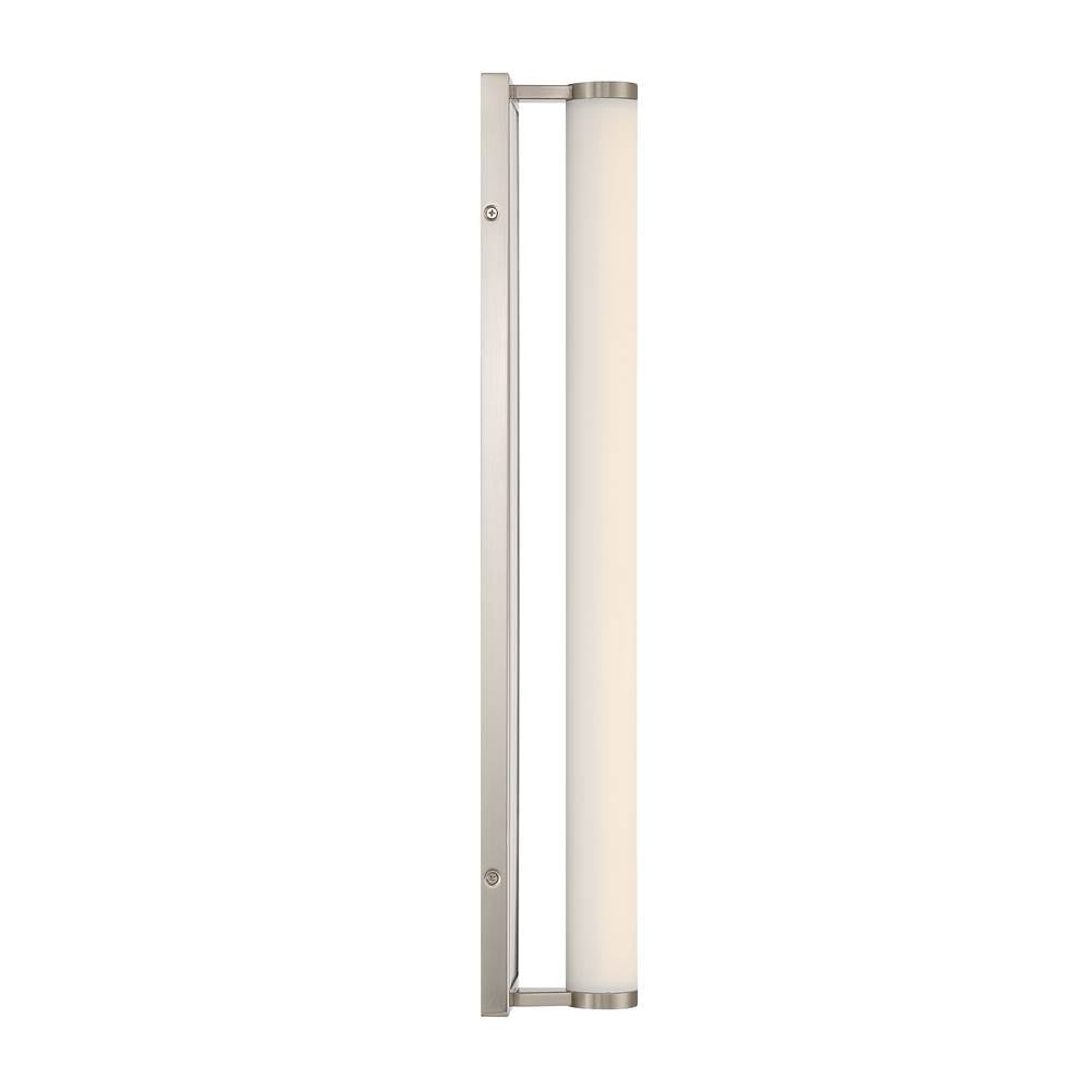 Golden Lighting 1672-BA24 BN-JW Brushed Nickel Yep By Golden Lighting Stratum Integrated Led 24in Vanity In Brushed Nickel With Jazz White Marble Image 6