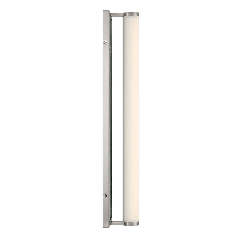 Golden Lighting 1672-BA24 BN-PRG Brushed Nickel Yep By Golden Lighting Stratum Integrated Led 24in Vanity In Brushed Nickel With Persian Green Marble Image 6