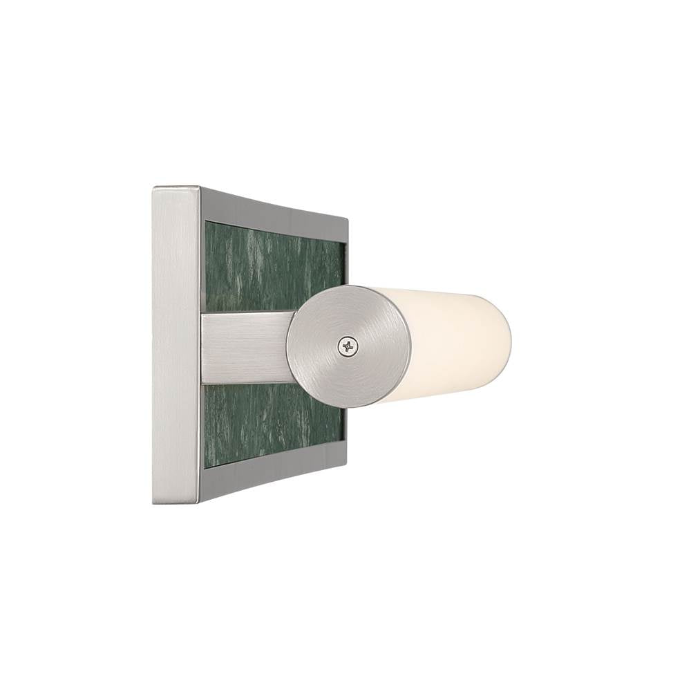 Golden Lighting 1672-BA24 BN-PRG Brushed Nickel Yep By Golden Lighting Stratum Integrated Led 24in Vanity In Brushed Nickel With Persian Green Marble Image 5