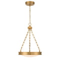 Golden Lighting 1700-17 BCB-EG Brushed Champagne Brass Golden Lighting Cameron Integrated Led 17in Pendant In Brushed Champagne Brass With Etched Glass Image 1