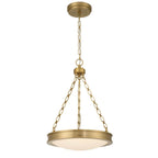 Golden Lighting Cameron Golden Lighting Cameron Integrated Led 17in Pendant In Brushed Champagne Brass With Etched Glass