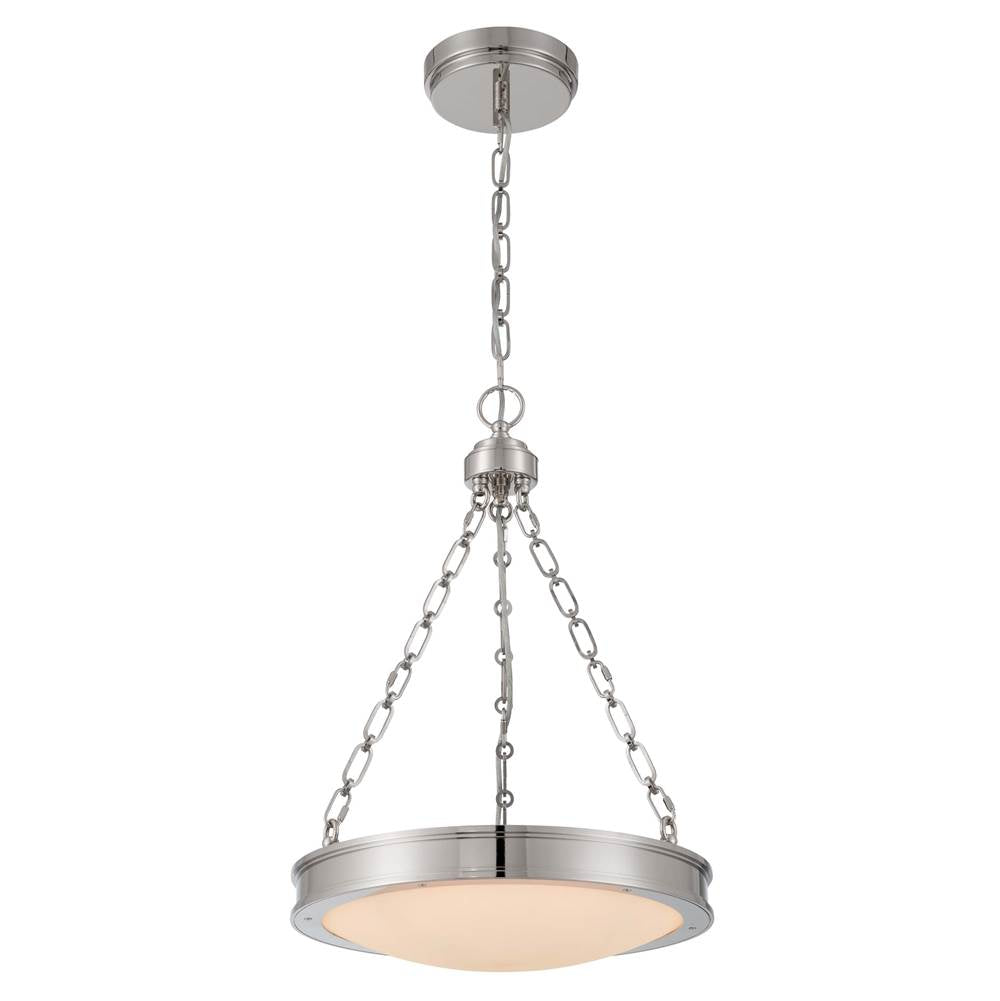 Golden Lighting Cameron Golden Lighting Cameron Integrated Led 17in Pendant In Brushed Champagne Brass With Etched Glass