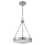 Golden Lighting 1700-17 PN-EG Polished Nickel Golden Lighting Cameron Integrated Led 17in Pendant In Polished Nickel With Etched Glass Image 4