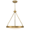 Golden Lighting 1700-24 BCB-EG Brushed Champagne Brass Golden Lighting Cameron Integrated Led 24in Pendant In Brushed Champagne Brass With Etched Glass Image 1