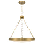 Golden Lighting 1700-24 BCB-EG Brushed Champagne Brass Golden Lighting Cameron Integrated Led 24in Pendant In Brushed Champagne Brass With Etched Glass Image 1
