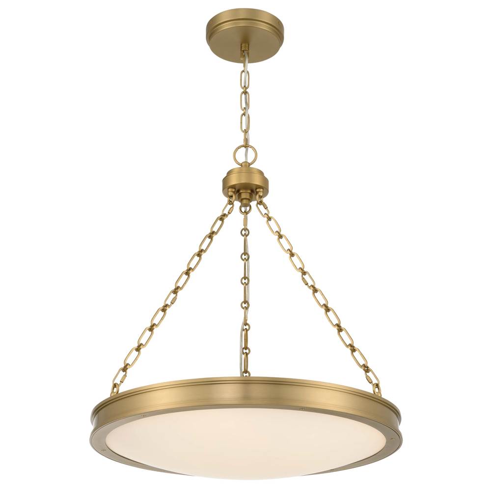 Golden Lighting Cameron Golden Lighting Cameron Integrated Led 24in Pendant In Brushed Champagne Brass With Etched Glass