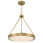 Golden Lighting Cameron Golden Lighting Cameron Integrated Led 24in Pendant In Brushed Champagne Brass With Etched Glass