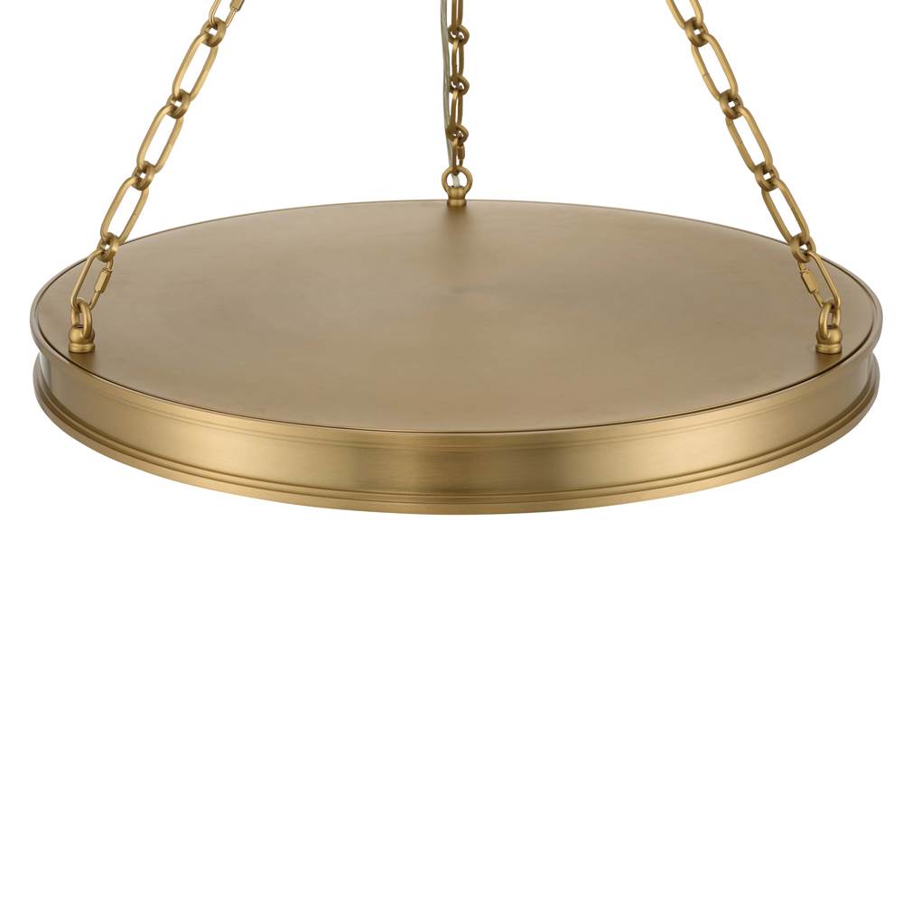 Golden Lighting 1700-24 BCB-EG Brushed Champagne Brass Golden Lighting Cameron Integrated Led 24in Pendant In Brushed Champagne Brass With Etched Glass Image 4