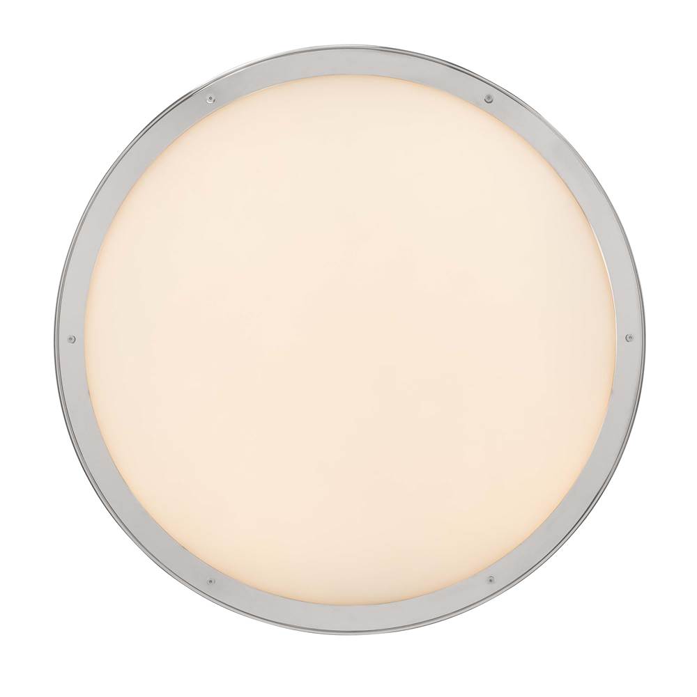 Golden Lighting 1700-24 PN-EG Polished Nickel Golden Lighting Cameron Integrated Led 24in Pendant In Polished Nickel With Etched Glass Image 5
