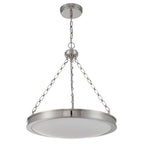 Golden Lighting 1700-24 PN-EG Polished Nickel Golden Lighting Cameron Integrated Led 24in Pendant In Polished Nickel With Etched Glass Image 4