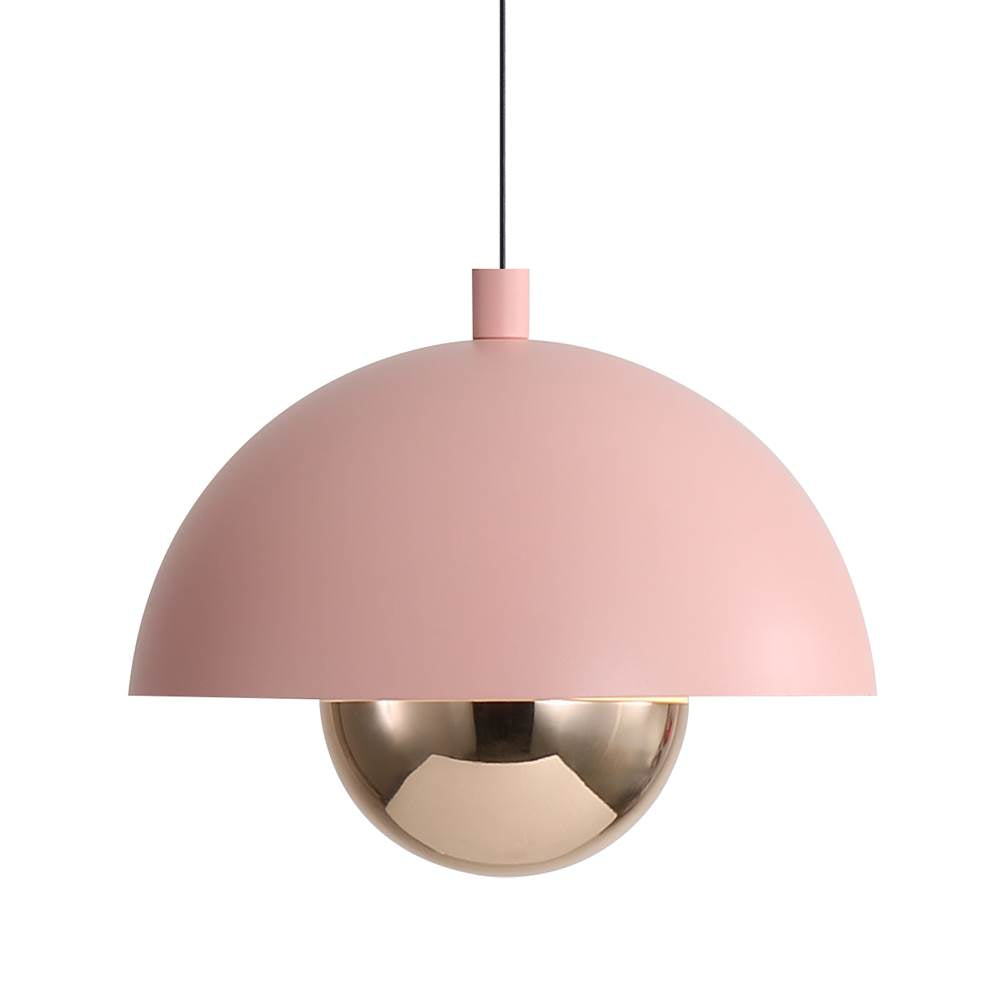 Golden Lighting 1816-1S DRS-CPR Dusty Rose Wry Lighting Vintra Integrated Led Pendant In Dusty Rose Image 1
