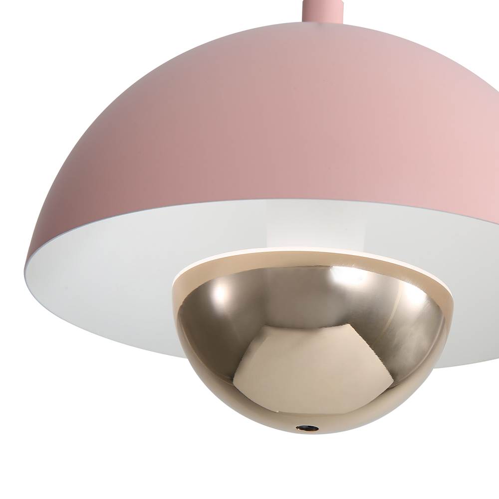 Golden Lighting 1816-1S DRS-CPR Dusty Rose Wry Lighting Vintra Integrated Led Pendant In Dusty Rose Image 5