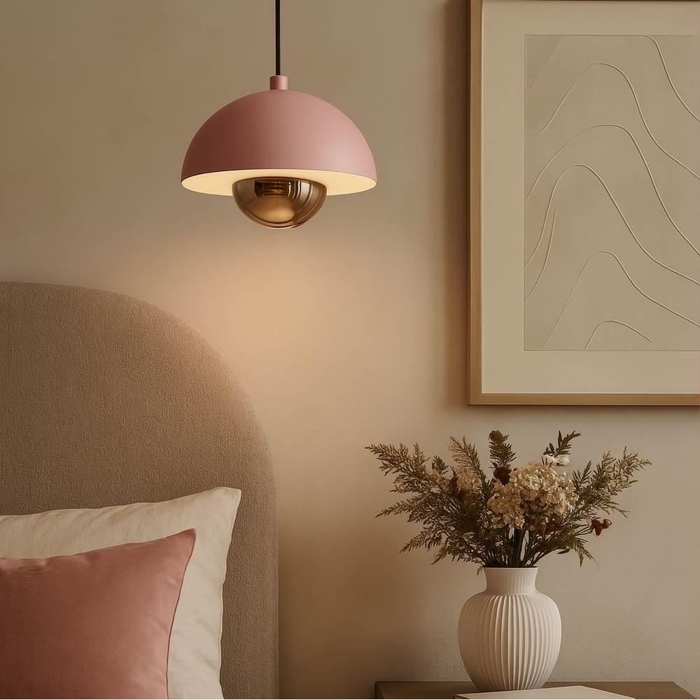 Golden Lighting 1816-1S DRS-CPR Dusty Rose Wry Lighting Vintra Integrated Led Pendant In Dusty Rose Image 3