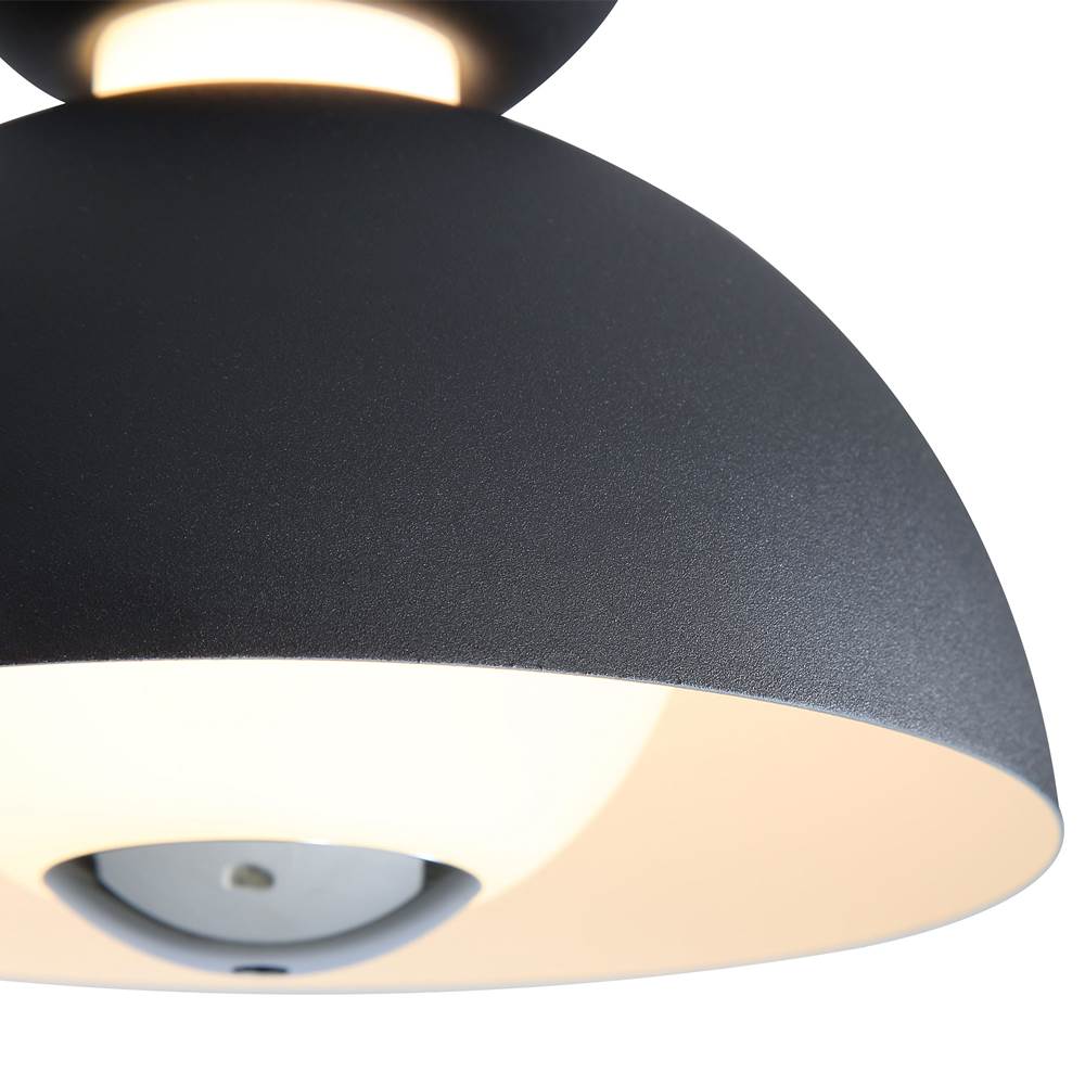 Golden Lighting 1816-2S SNB-CH Sand Black Wry Lighting Vintra Integrated Led Pendant In Sand Black And Chrome Shade Image 5