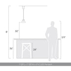 Golden Lighting 1816-2S SNW-CH Sand White Wry Lighting Vintra Integrated Led Pendant In Sand White And Chrome Shade Image 2