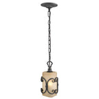 Golden Lighting Madera Wry Lighting Madera 1-light Pendant In Black Iron