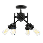 Golden Lighting 1945-SF BLK Matte Black Wry Lighting Axel 4-light Semi-flush Mount In Matte Black Image 1