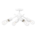 Golden Lighting 1945-SF WHT Matte White Wry Lighting Axel 4-light Semi-flush Mount In Matte White Image 3