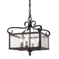 Golden Lighting 2049-SF FB Fired Bronze Golden Lighting Valencia 4-light Semi-flush Mount In Fired Bronze Image 1