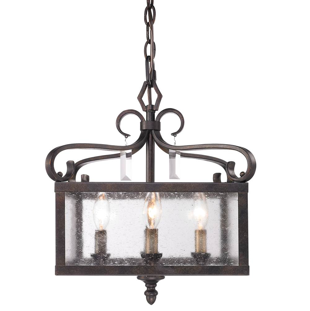 Golden Lighting Valencia Golden Lighting Valencia 4-light Semi-flush Mount In Fired Bronze