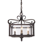Golden Lighting 2049-SF FB Fired Bronze Golden Lighting Valencia 4-light Semi-flush Mount In Fired Bronze Image 5