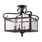 Golden Lighting 2049-SF FB Fired Bronze Golden Lighting Valencia 4-light Semi-flush Mount In Fired Bronze Image 2