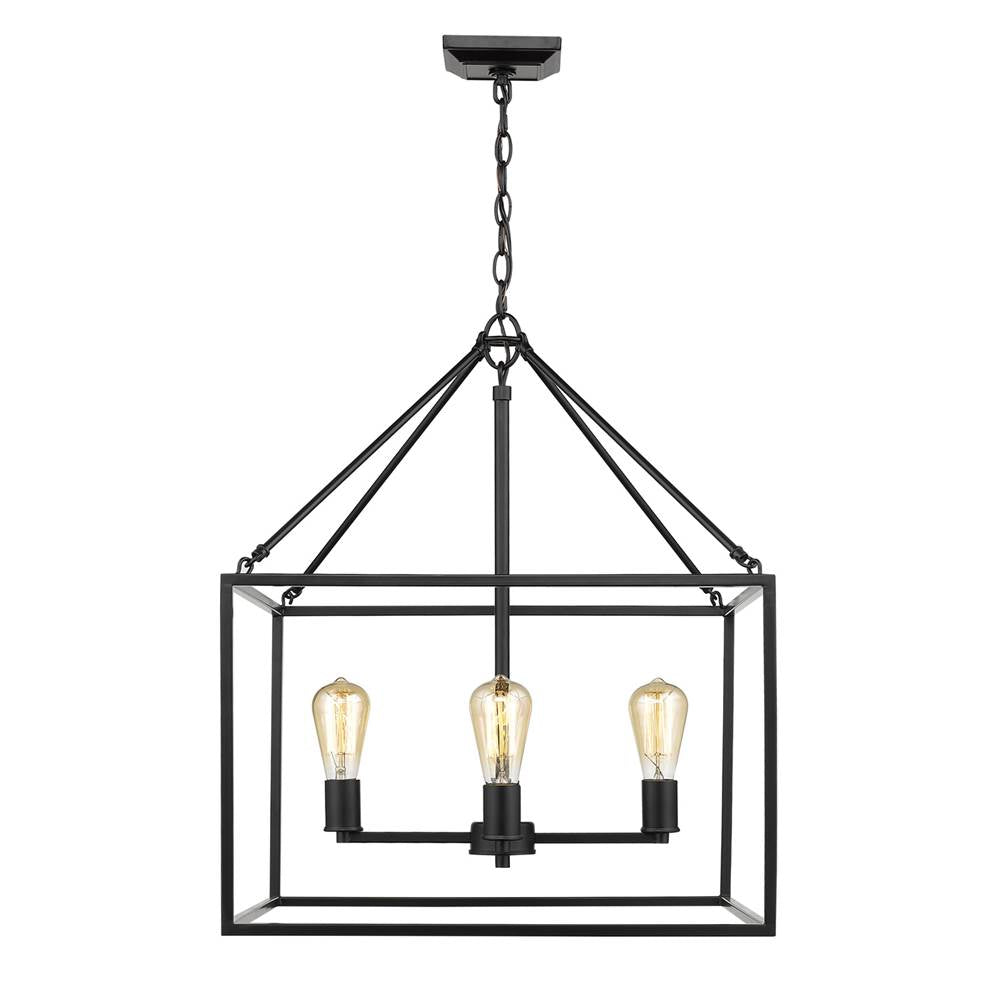 Golden Lighting 2072-4 BLK Matte Black Golden Lighting Wesson 4-light Chandelier In Matte Black Image 1