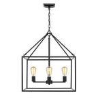 Golden Lighting 2072-4 BLK Matte Black Golden Lighting Wesson 4-light Chandelier In Matte Black Image 1